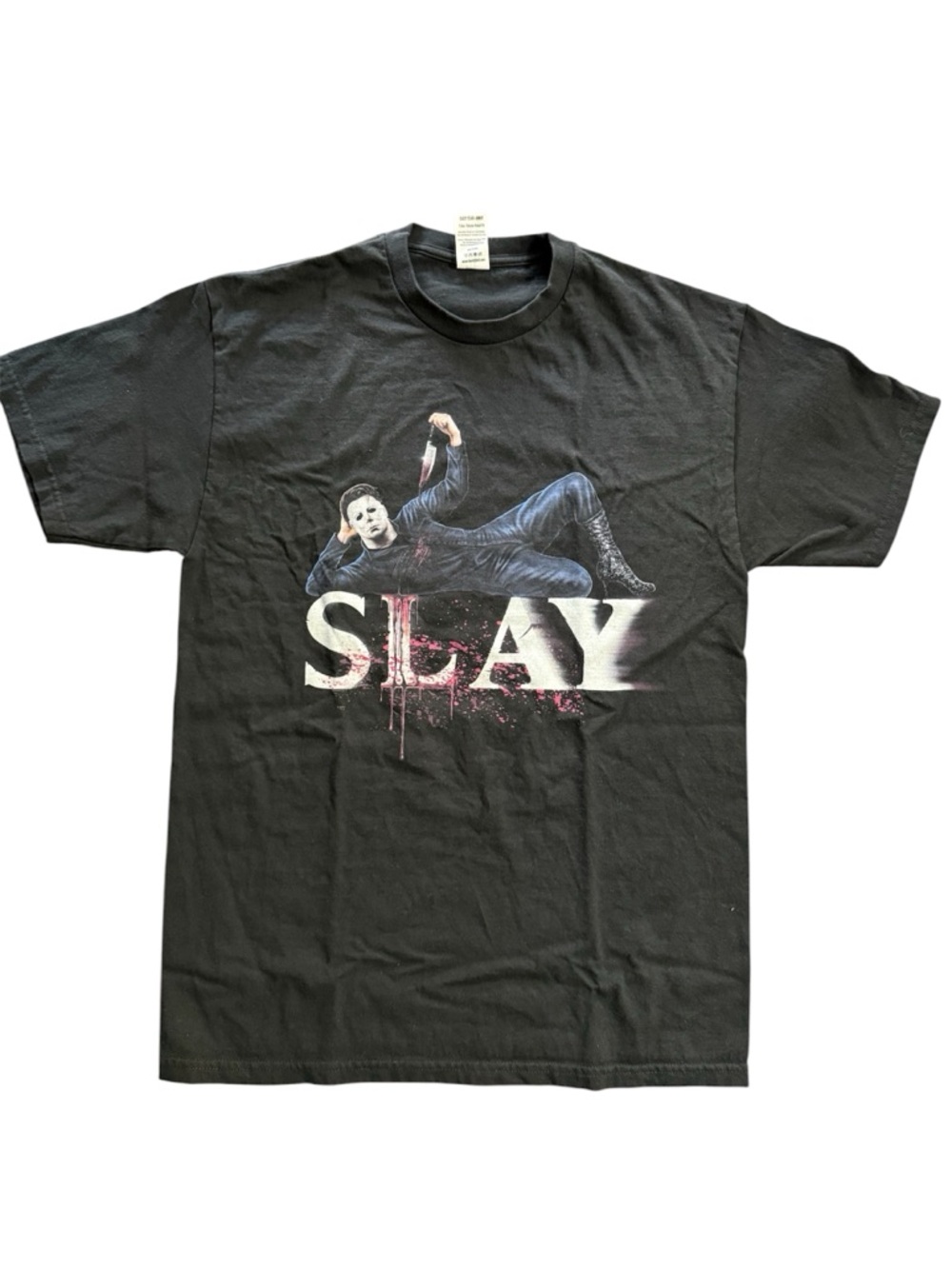Black 'SLAY' Graphic Short-Sleeve Tee - Men's Casual Shirt